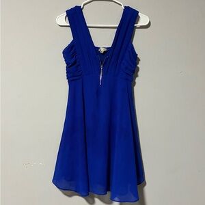 Haute Monde Royal Blue Dress with Zip Detail